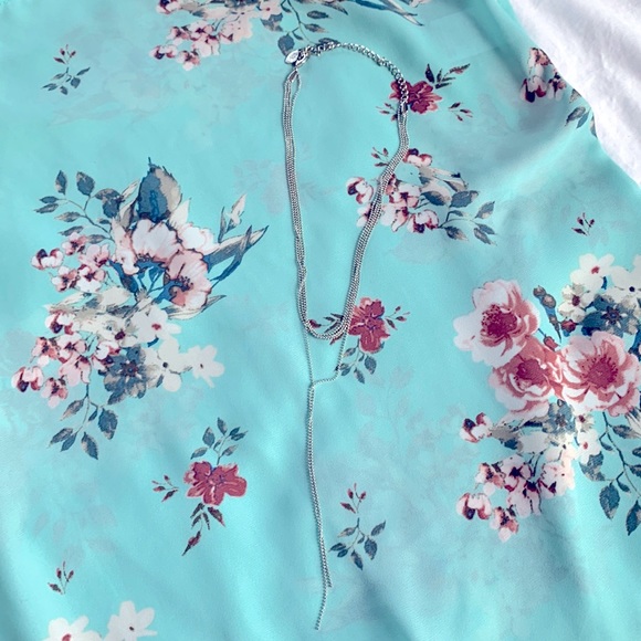 80R silver layered necklace. Never worn! - Picture 2 of 5